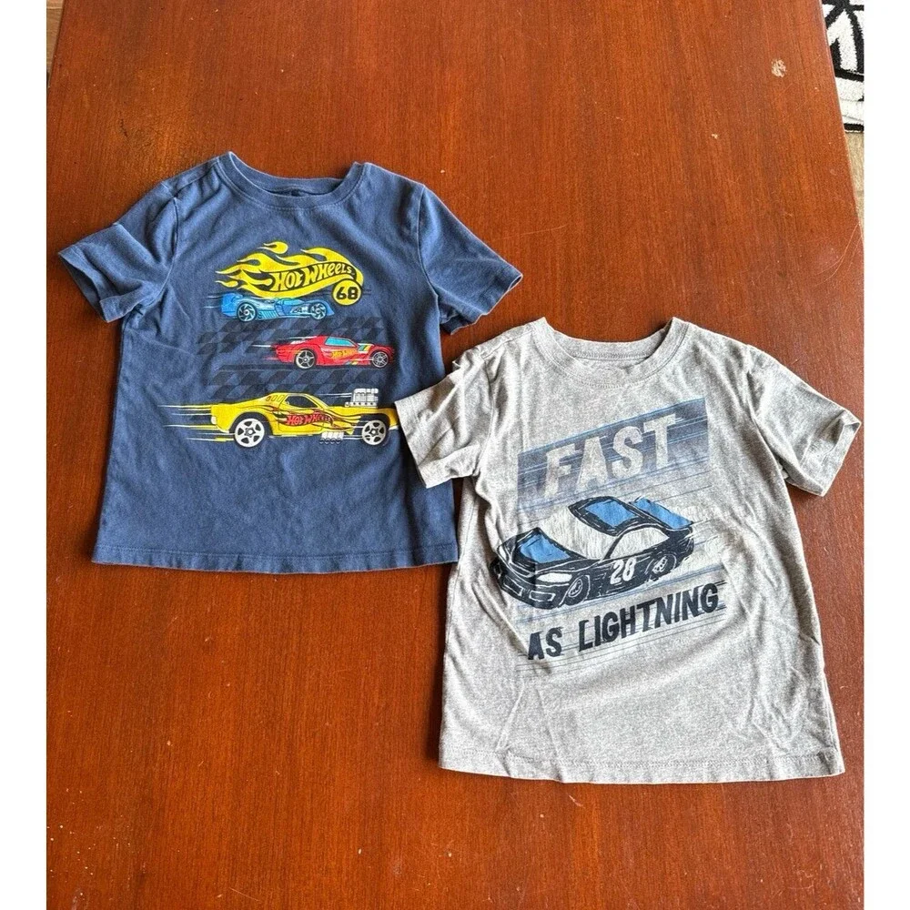 HOT WHEELS BOYS TEE SHIRT RACE CARS TEE LOT